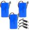 3 Stück 7,4 V 2500 mAh Li-Ion 18650 Akku Pack Ersatz Wiederaufladbarer Akku Pack mit SM-2P USB-Ladekabel für RC Flugzeug DIY, Angellichter, Türklingel usw.