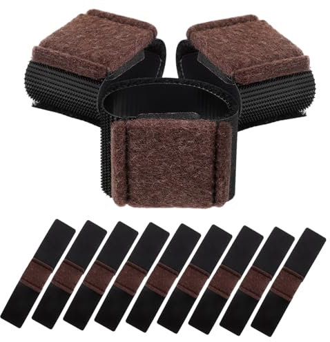 Angoily 12st Stuhlbeinschutz Für Parkettböden Möbelbefestiger Bodenschoner Wrap-Around-bodenschoner Möbelpolster Mit Bodenschoner Für Stuhl Auf Kufen Black Nylon