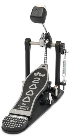 DW 2000A | 2000 Serie Einzel-Bassdrumpedal | Perfekt für Drummer jeder Spielstärke | Robuster Vollmetallrahmen mit Einzelketten-Accelerator-Antrieb | 2-Wege Beater | Rutschfeste Stahlbodenplatte
