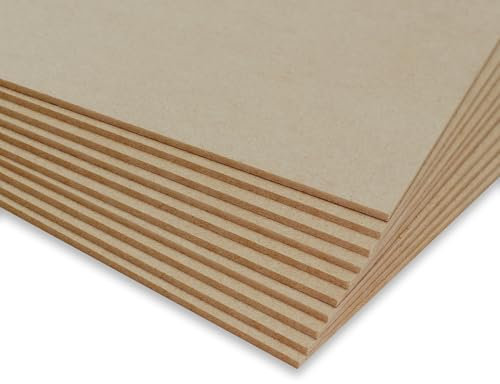 PEGBOARD MDF Zuschnitte 60x40cm - 10 x MDF-Platten 3 mm unbehandelt - Made in Germany