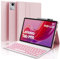 IVEOPPE Tastatur für Tab M11, QWERTZ Deutsch Tastatur, 7-Farbige Beleuchtung Magnetische Bluetooth Keyboard für Tab M11 11 Zoll 2024 (TB330FU/TB330XU), Rosa