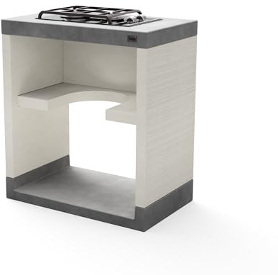MAESTRO FERRETERO TUOZI - Standplan/VENIT Gas 78 Modul für vorgefertigten Grill (weiß, grau - 78 x 47 x 47 cm) - Verwendung im Freien