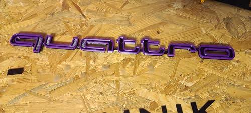 Quattro Schriftzug kompatibel mit Frontgrill Audi A6 und andere Modelle 40cm, Zubehör Emblem, (Violett)