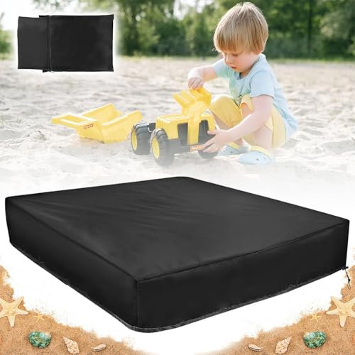 Cubierta Arenero, 150x150cm Cubierta para Caja Arena, Lona para Tapar Arenero, Lona para Caja de Arena, Impermeable Funda Arenero, Lona para Arenero Impermeable, para Piscina Terraza Jardín
