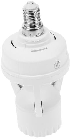 HOMSFOU Douille D'ampoule E27 à Détecteur De Mouvement Infrarouge E14, Adaptateur Led En Pbt, Capteur Sensible 100-250v, Compatible Éclairage Domestique Et Commercial