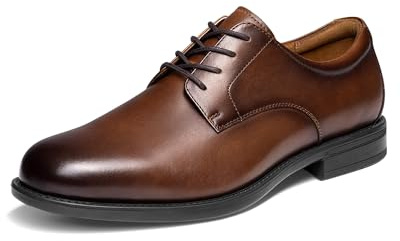 Bruno Marc Men's Classic Leather Dress Shoes,Brown,9.5 | Comfort Oxfords Business Formal Lace Up Derby Shoes