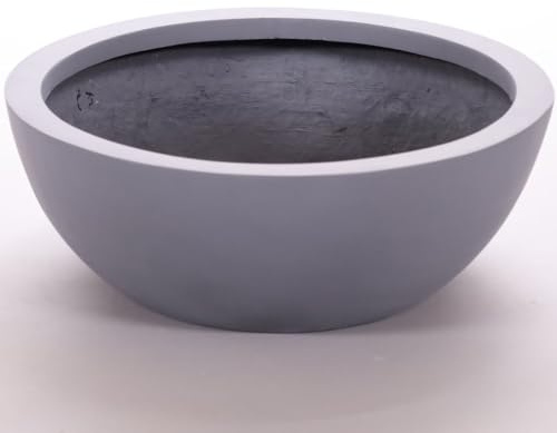 Elegant Einrichten Pflanzkübel, Pflanzschale Fiberglas D55xH19cm grau.