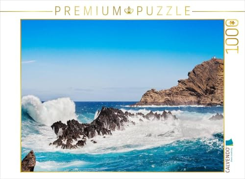 CALVENDO Puzzle Wellengang in Porto Moniz, Madeira | 1000 Teile Lege-Größe 64 x 48 cm Foto-Puzzle für glückliche Stunden