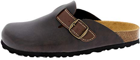 Lico Herren Bioline Clog Style Pantoletten, Braun, 46 EU