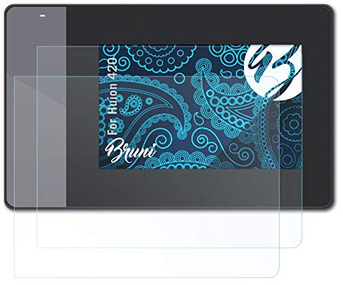 Bruni Schutzfolie kompatibel mit Huion 420 Folie, glasklare Displayschutzfolie (2X)