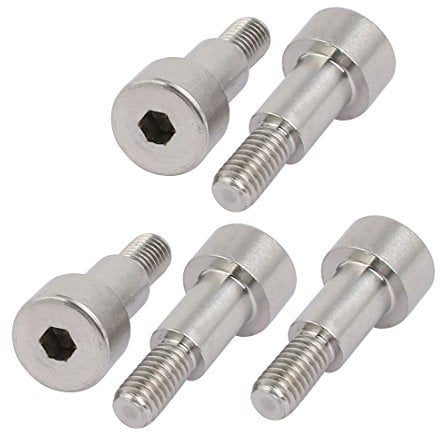 sourcing map 5Stk. 304 Edelstahl Sechskant Schulter Bolzen 8mm Schulter Durchm. 12mm Länge M6 de