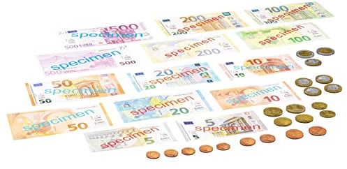 Wissner aktiv lernen 080645.IMP - Euro Spielgeld, 22 Münzen und 22 Scheine im realistischen Design, ideal für Kinder zum Lernen, Rechnen und Spielen für den Kaufmannsladen