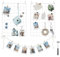 SONGMICS Wandgitter für Foto, Metall Wandgitter-Panel, DIY Draht Foto hängen Display, 2 Stück mit S-Haken, Clip, Hanfschnur, 16,5 x 12,2 Zoll, Weiß ULPP01W
