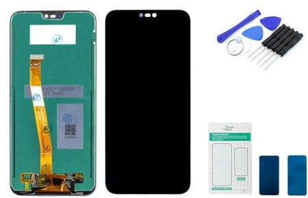 kaputt.de Display und Rahmen kompatibel mit Huawei P20 lite (ohne) schwarz Set