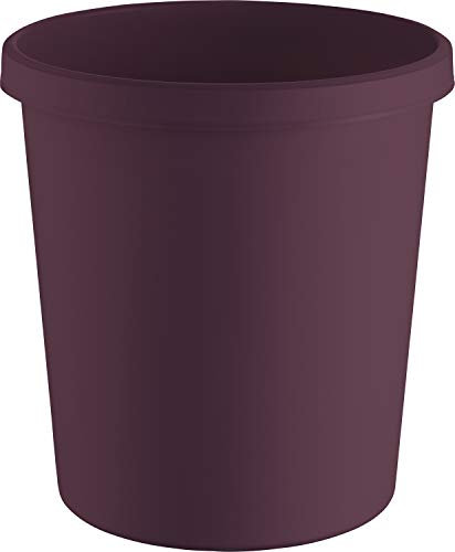 helit H6405825 - Papierkorb „the green german“, 18 Liter, aus Recycling-Kunststoff Blauer Engel zertifiziert, bordeaux-rot, 1 Stück