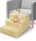 Holdfiturn 3-Steps Non-Slip Pet Bed Ladder 45 * 35 * 30cm Pet Dog Ladder Soft Stairs Puppy for Dogs and Cats Up to 20kg