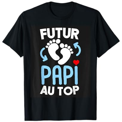 Vintage Futur Papi Au Top Pere Pour Annonce De Grossesse T-Shirt