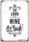 BIGYAK Tarika Oh Look It's Wine O'Clock Wanddekoration, 20,3 x 30,5 cm, Eisen, Vintage-Look, Wanddekoration