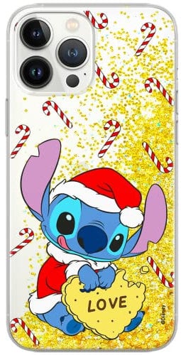 ERT GROUP mobile phone case for Apple Iphone 5/5S/SE original and officially Licensed Disney pattern Stitch 009 optimally adapted to the shape of the mobile phone, with glitter overflow effect