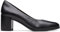 Clarks Women's Freva55 Court Pump, Black Leather, 4 UK