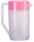 Housoutil 1PC Large Water Pitcher with Lid, 5L/ 169oz Carafes Mix Drinks Water Jug, Straining Pitcher Round Lid for Hot/Cold Lemonade Juice Beverage Jar Ice Tea Kettle (Pink)