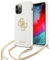 Guess GUHCP12LLSC4GWH Case for iPhone 12 Pro Max 6.7 Inch White Hard Case 4G Golden Chain Collection