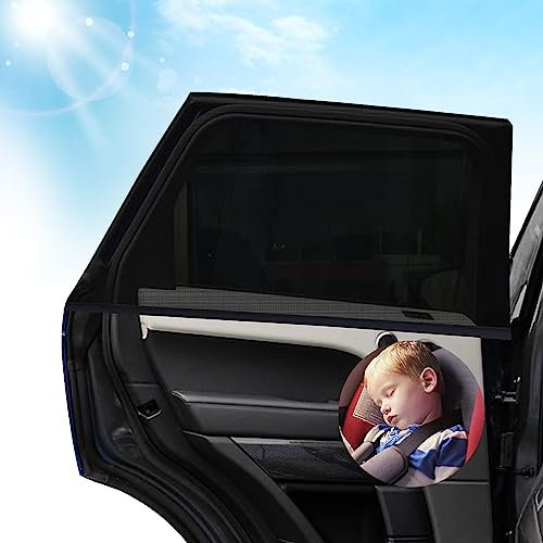 Wudlad Sonnenschutz für Auto: Baby UV-Schutz, Kinder Sonnenschutz, Seitenscheibe Vorhang, Fenster Verdunkelung
