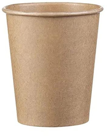 Intertan Q531002KR Lot de 50 gobelets en papier kraft simple paroi Couleur naturelle Diamètre 80 mm Capacité 8oz