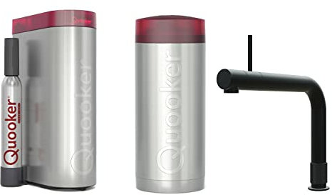 Quooker Front Reservoirs COMBI+ und Cube Sofort-Kochend-Wasserhahn (schwarz)