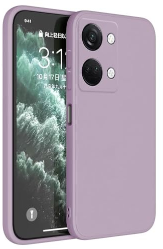 Topme Handyhülle Hülle Fur OnePlus Nord 3 / OnePlus Ace 2V (6.74 Inches) Case Schutzhülle, Hautschutz Aus TPU Silikonhülle - Gras lila