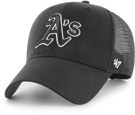 '47 Oakland Athletics MLB Most Value P. Branson Schwarz Verstellbare Trucker Cap One-Size