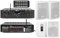 FILODIFFUSIONE AUDIO CON AMPLIFICATORE 4 ZONE VOLUME SEPARABILI + CASSE AUDIO DA PARETE NERE O BIANCHE (4 CASSE BIANCHE)