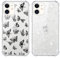 RUMDEY 2 Pack Clear Butterfly Print Girls Woman Phone Case for Apple iPhone 11 6.1 inches, Aesthetic Soft Slim Shockproof TPU Translucent Bumper Cover for iPhone 11 with Design, Black&White
