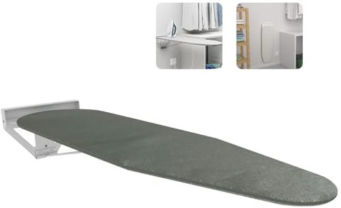 ECUTEE Tabla de planchar para la pared, no plegable, para plancha de vapor, con cubierta resistente al calor, 107 x 30 x 17 cm