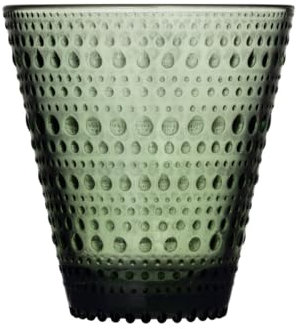 Iittala Kastehelmi Trinkgläser 2er Set Spülmaschinenfest in der Farbe Pinie Grün, 300ml, 1070591