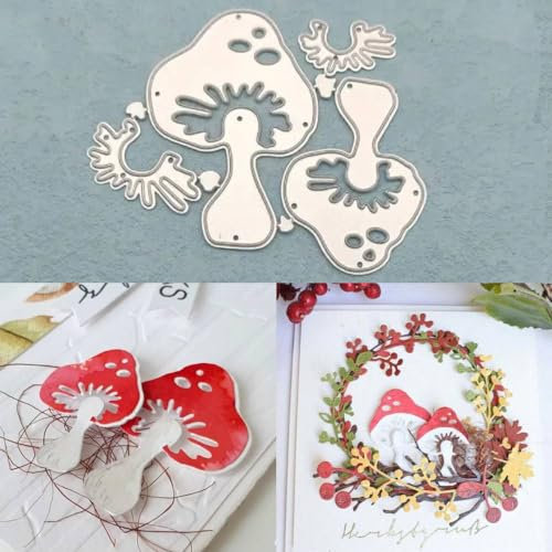 Pilz-Stanzformen, Metall-Stanzformen für Kartenherstellung, Stanzschablone für Bastelarbeiten, Geschenke, Scrapbooking, Vorlagen, Fotoalbum, Dekoration