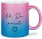 glitzertassen.de® | Ich, Du, passt! | Tasse mit Glitzer | Geschenkidee | Lustige Sprüche | Valentinstag | Liebe | Kaffeebecher | Keramik | 330 ml | Roséblau