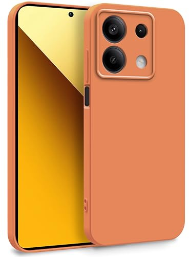 MyGadget Cover per Xiaomi Redmi Note 13 5G - Custodia in Silicone Morbido a Doppio Strato – Case con Protezione Fotocamera & Fodera Interna Antigraffio - Arancio