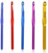 5 Pcs Crochet Hook Set 6.5m/8mm/9mm/10mm/12mm Large Size Ergonomic Handle Aluminum Knitting Needles Craft Weave Yarn Set Colorful Aluminum Crochet Hook Set