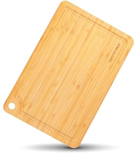 SKOVTREE Wood Cutting Boards for Kitchen - 12 × 8” Bamboo Cutting Board for Meat, Charcuterie Boards, Chopping Boards for Kitchen