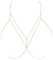 EUPSIIU Damen Sexy Körperkette, Bikini BH Body Chain Mehrschichtig Lange Brustkette, Damen Bodysuit Körperkette Kettenschmuck, Einfache Sexy Bauch Körper Kette Halskette, Bikini Partykette (Gold)