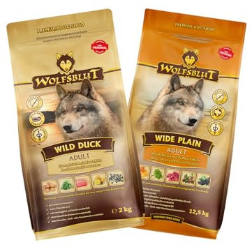 Wolfsblut Hund Adult | Trockenfutter | Multi Bundle | Mix Paket | Sparpaket | 2 x 2 kg | Verschiedene Sorten (2 x 2 KG, 1x Wild Duck, 1x Wide Plain)