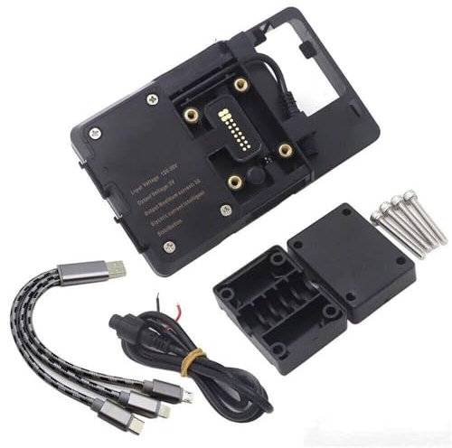 Navigationsplattenhalterung Motorrad Telefon USB Lade Halter Aluminium GPS Navigation Halterung Für Tiger1200 Für Tiger 1200GT Für Explorer 2022 Telefon GPS Halter(D - USB Charging)