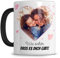 Personalisierte Tasse mit Foto und Text - Fototasse - Muttertagstasse - tasse für mama - foto geschenk oma - Keramik - 330ml - weiß glanz, Henkel und Innenleben schwarz.