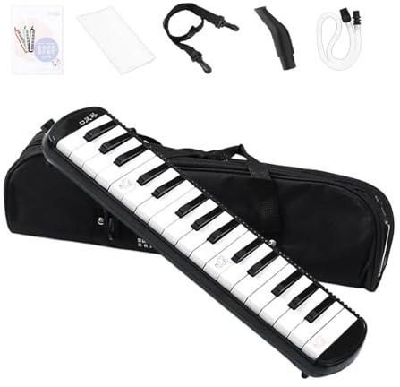 Melodikinstrument mit 32 Tasten, Melodikinstrument für Kinder - Melodica Instrument mit 2 Mundstücken - 32 Tasten Tastenklavierharmonikainstrument mit Tragetasche für Anfänger und Profis