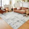 Guchuang Bedding Teppich Wohnzimmer 150x210cm, Moderner Kurzflor Teppich Schlafzimmer, Waschbarer Wohnzimmerteppich für Esszimmer Küche, rutschfest, Weich