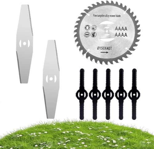 KOQAIIZ 8Pcs Lames de Rechange, Lame de Debrouissalleuses, Lame de Coupe Bordure, Lame de Tondeuse Gazon, pour Coupe Bordure Tondeuse à Gazon, pour Jardin et Pelouse