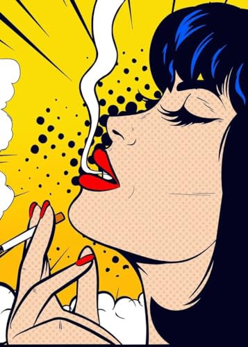 XZSFD NBGEA Roy Lichtenstein Cartoon Poster und Drucke Moderne Wandkunst Rauchende Mädchen Bild Roy Lichtenstein Leinwand Malerei für Wohnkultur 40x60cm ungerahmt