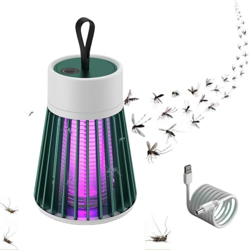 Bronoir Mückenfalle Pro wasserdichte 3-in-1 Akku-Moskitolampe für drinnen und draußen – Tragbare, Aufhängbare Outdoor-Zapper für effektiven Insektenschutz-Moskitolampe mit Moskito