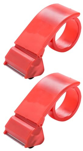 Handlicher Verpackungsbandschneider aus Kunststoff, 2 Stück Blau | Leicht, Ergonomisch und Einfach zu Tragen, Schneller Bandwechsel, für Verpackungsarbeit im Lager